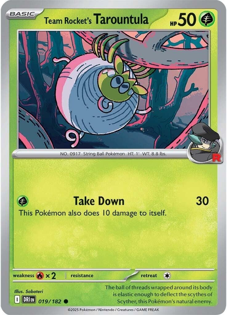 Team Rocket's Tarountula (019/182) (DRI)