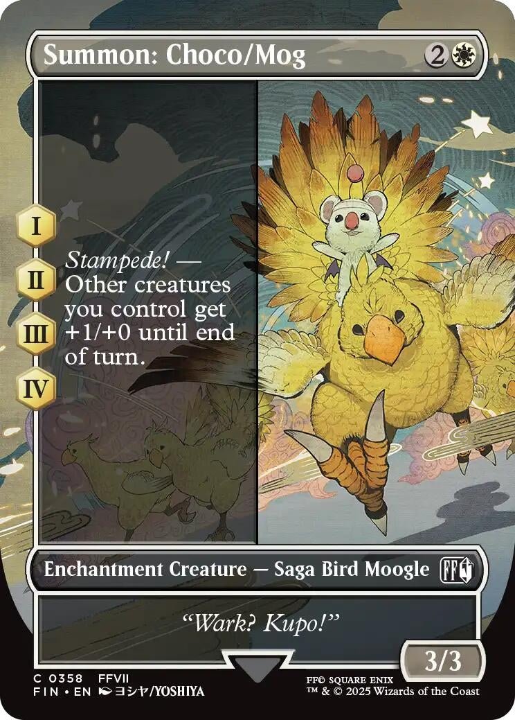 Image for Summon: Choco/Mog (Borderless) (358) (FIN) - Magic: The Gathering
