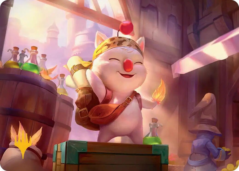 Image for Stiltzkin, Moogle Merchant Art Card (Gold-Stamped Planeswalker Symbol) (3) - Magic: The Gathering