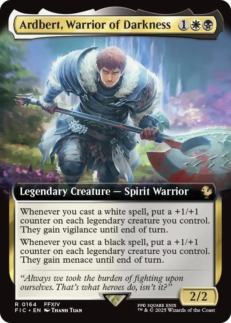 Image for Ardbert, Warrior of Darkness (Extended Art) (164) - Magic: The Gathering