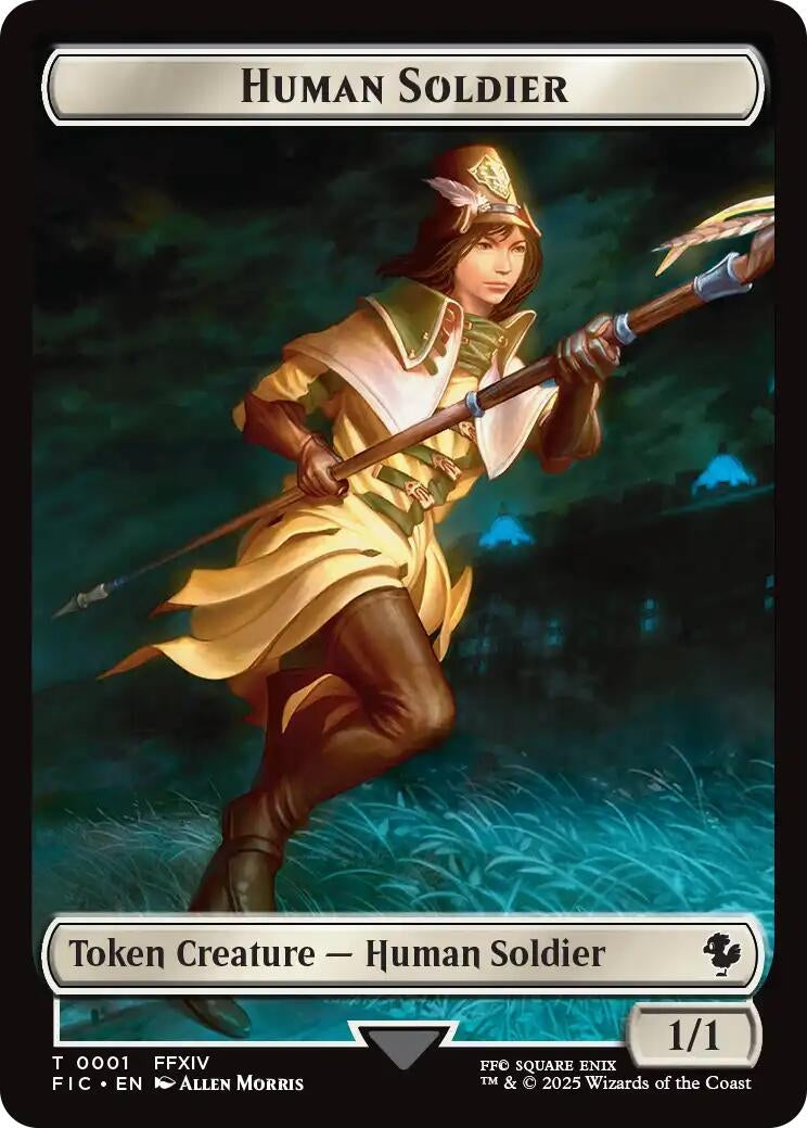 Image for Human Soldier // Hero (0008) Double-Sided Token (1 // 8) - Magic: The Gathering