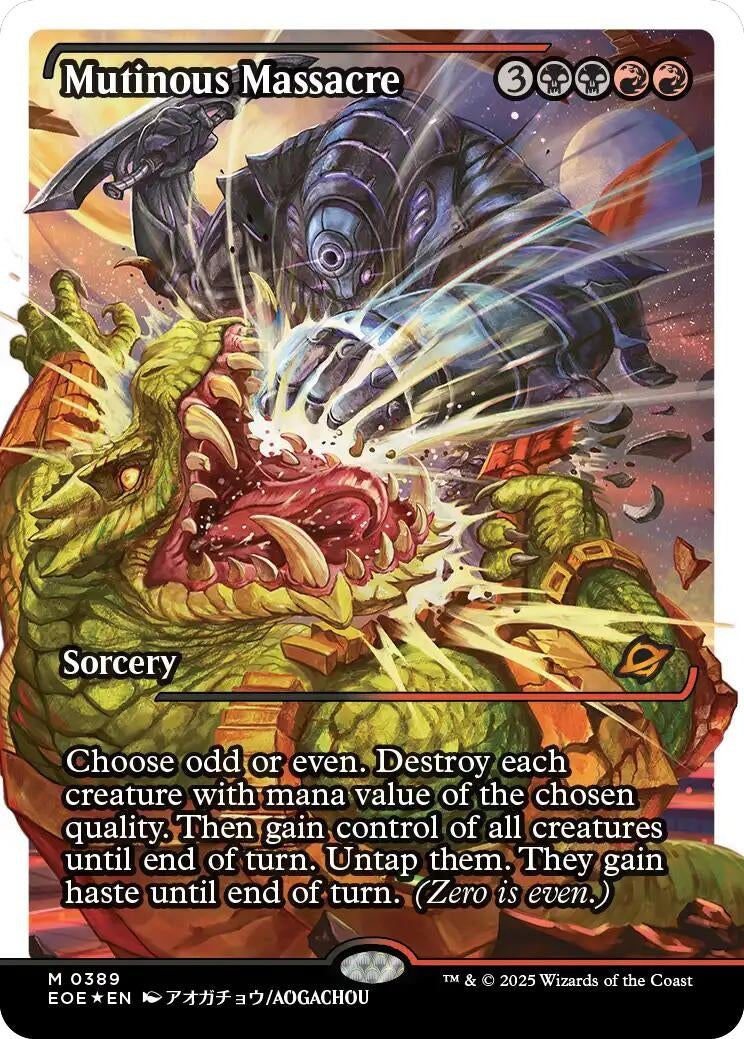 Mutinous Massacre (Showcase) (Fracture Foil) (389) (EOE)