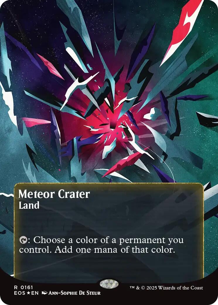 Image for Meteor Crater (0161) (Borderless) (Galaxy Foil) (161) - Magic: The Gathering
