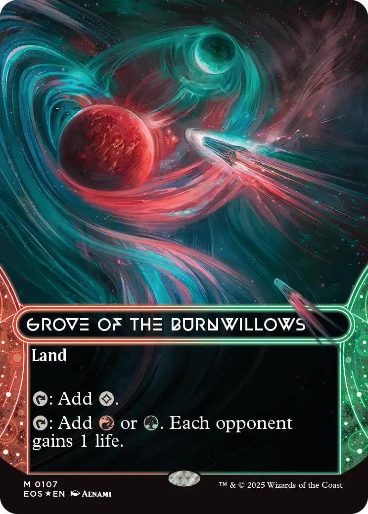 Grove of the Burnwillows (0107) (Borderless) (Galaxy Foil) (107) (EOS)
