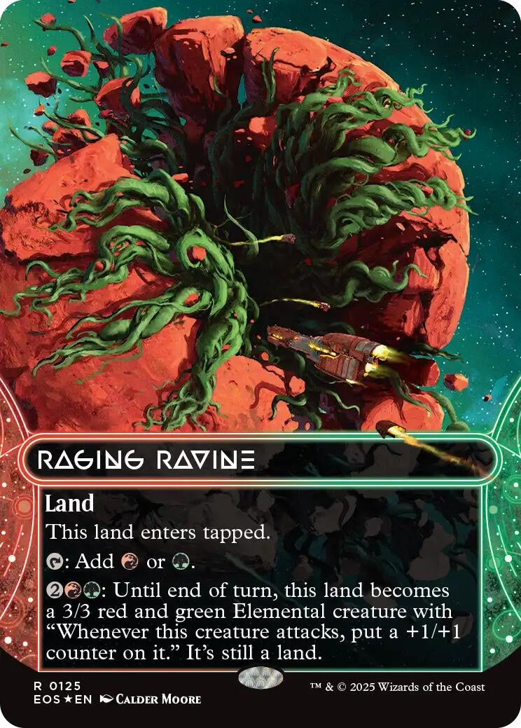 Image for Raging Ravine (0125) (Borderless) (Galaxy Foil) (125) - Magic: The Gathering