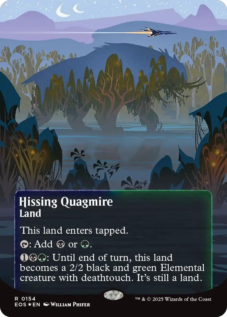 Image for Hissing Quagmire (0154) (Borderless) (Galaxy Foil) (154) - Magic: The Gathering