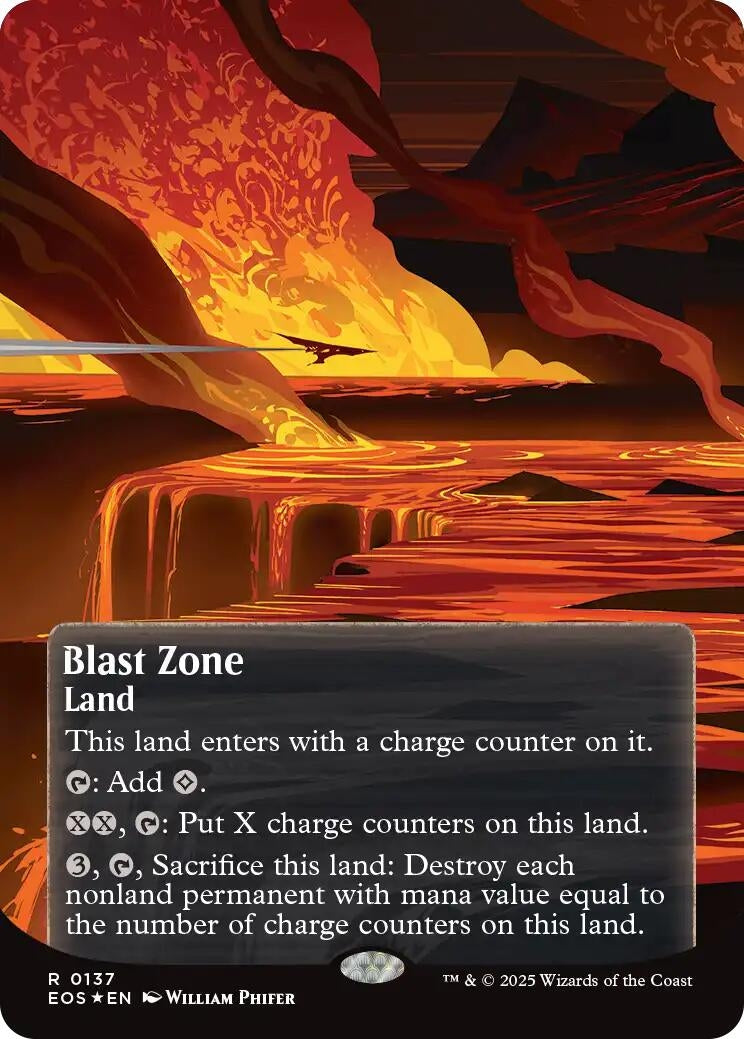 Blast Zone (0137) (Borderless) (Fracture Foil) (137) (EOS)