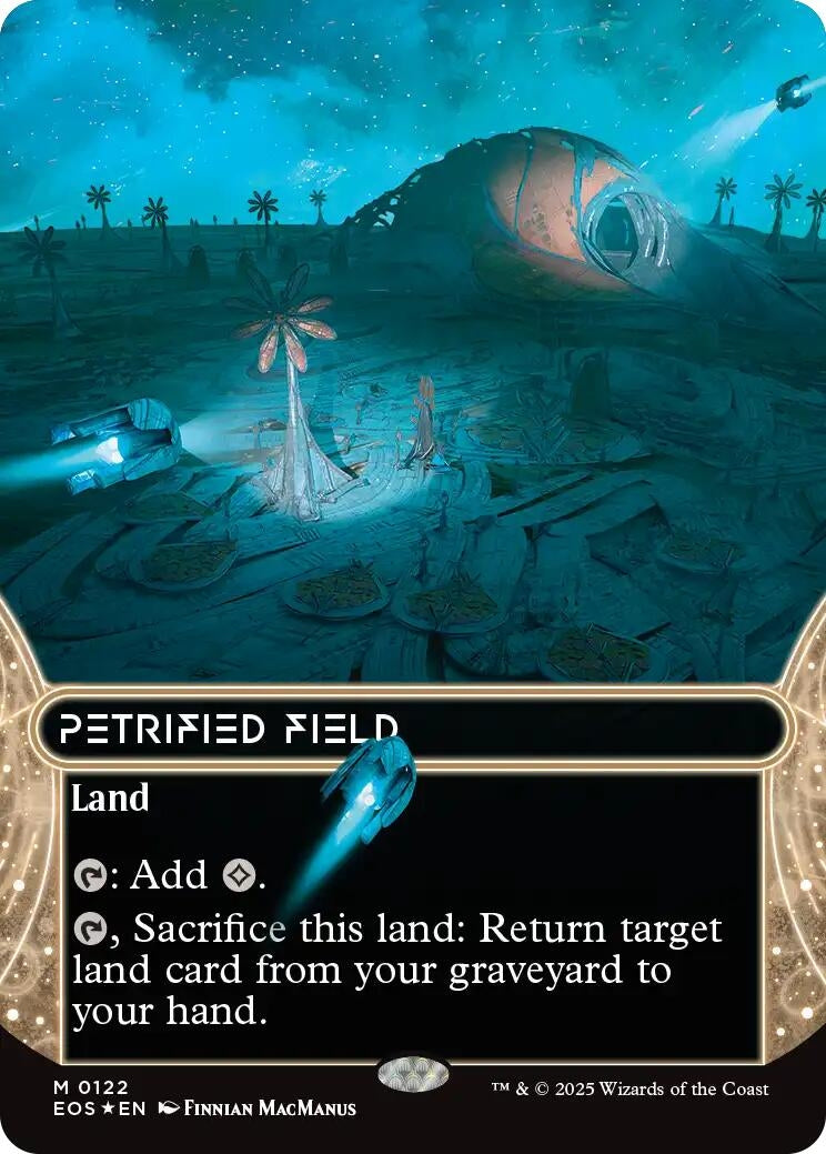 Petrified Field (0122) (Borderless) (Galaxy Foil) (122) (EOS)