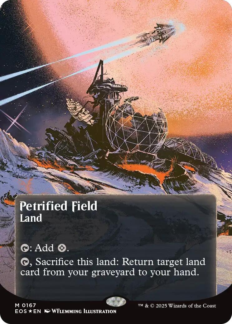 Image for Petrified Field (0167) (Borderless) (Galaxy Foil) (167) - Magic: The Gathering