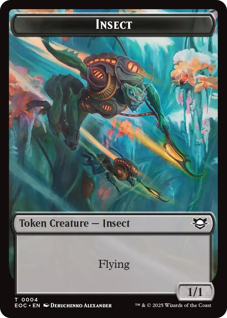 Image for Insect // Elemental (0008) Double-Sided Token (4 // 8) - Magic: The Gathering
