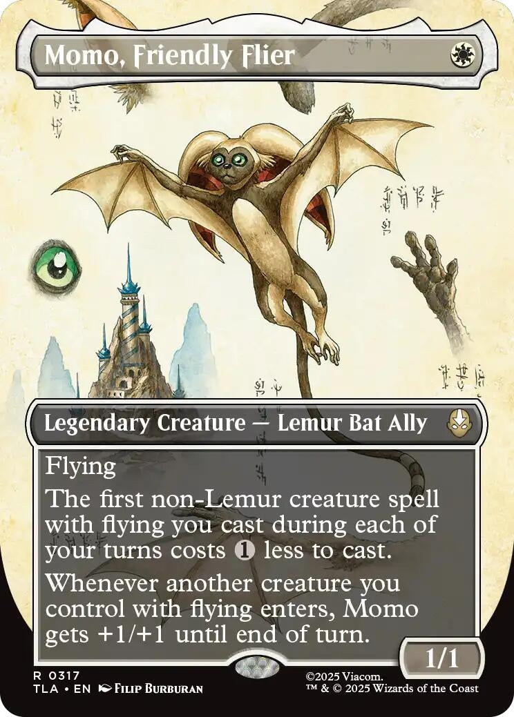 Image for Momo, Friendly Flier (Borderless) (317) (TLA) - Magic: The Gathering