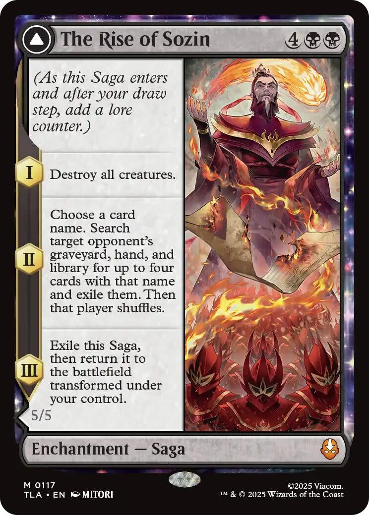 Image for The Rise of Sozin (117) (TLA) - Magic: The Gathering