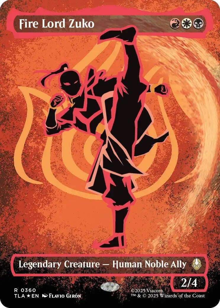Fire Lord Zuko (Borderless) (Neon Ink Foil) (360) (TLA)