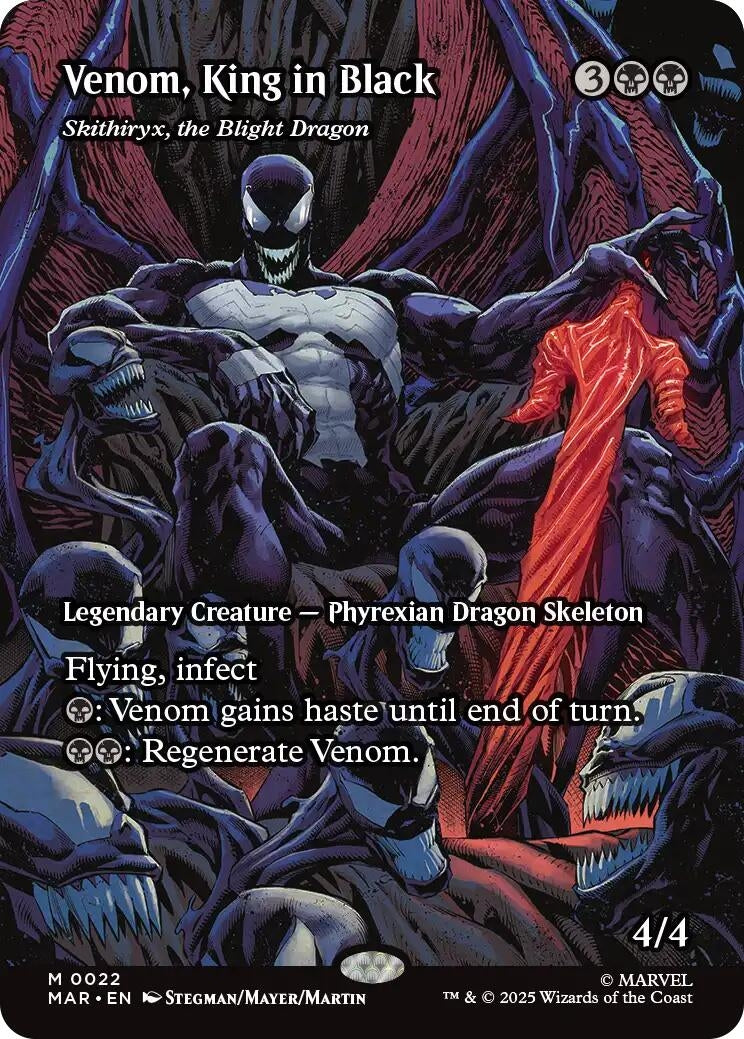 Image for Venom, King in Black - Skithiryx, the Blight Dragon (Borderless) (22) (MAR) - Magic: The Gathering