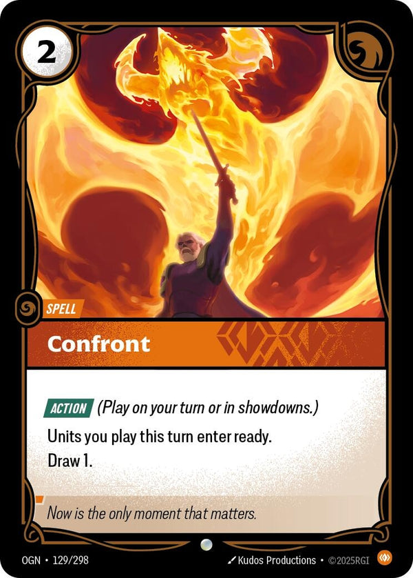 Image for Confront (129/298) (OGN) - Riftbound: League of Legends Trading Card Game
