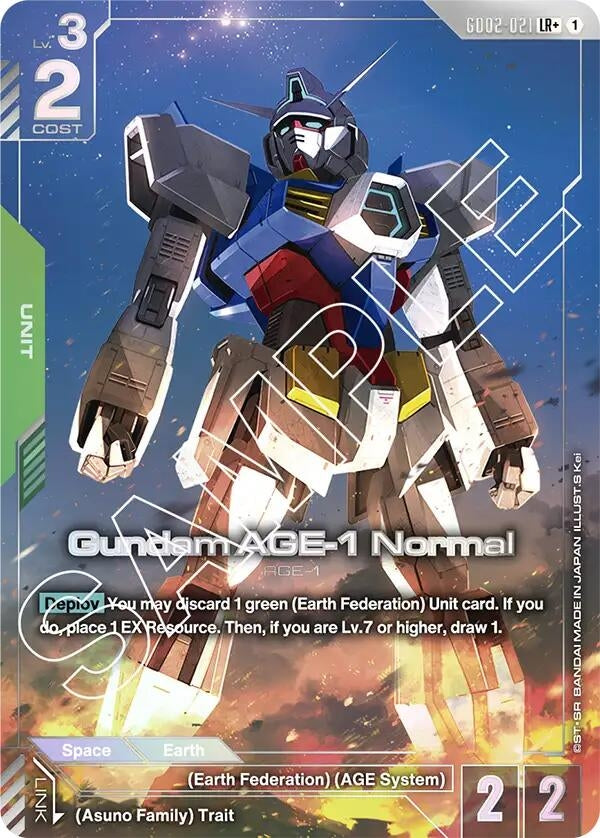 Image for Gundam AGE-1 Normal (LR+) (GD02-021) - Gundam Card Game