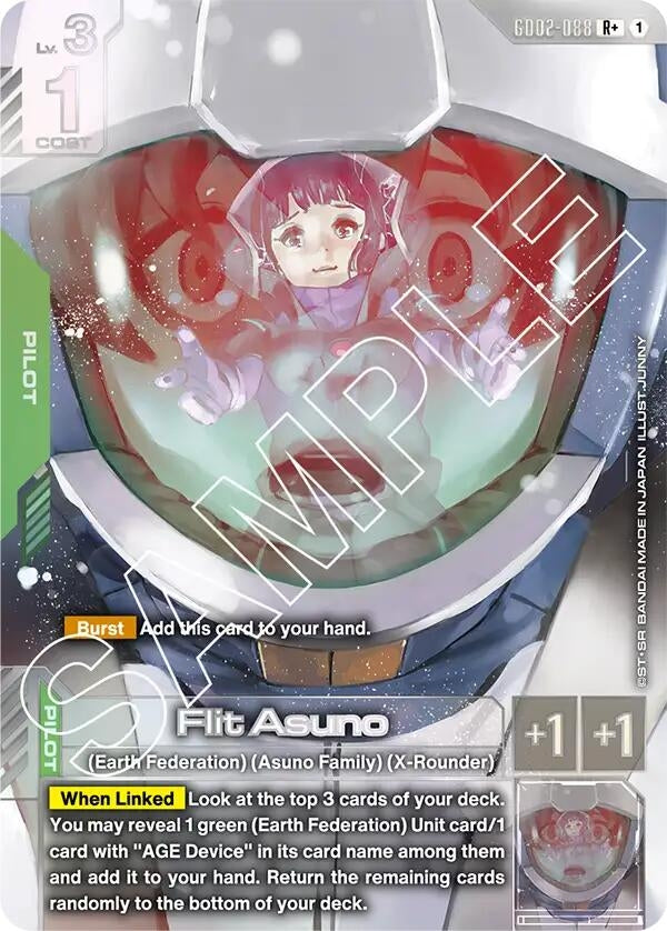 Image for Flit Asuno (R+) (GD02-088) - Gundam Card Game
