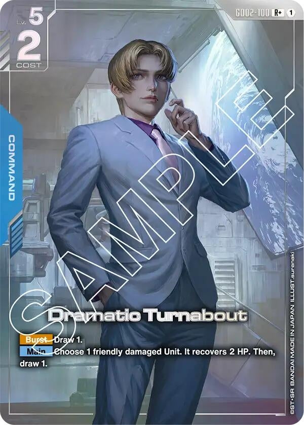 Image for Dramatic Turnabout (R+) (GD02-100) - Gundam Card Game
