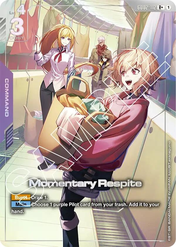Image for Momentary Respite (R+) (GD02-112) - Gundam Card Game