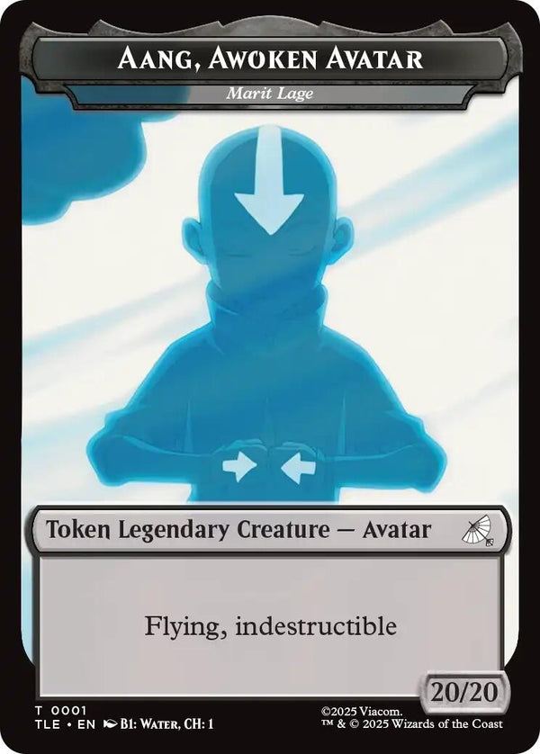 Image for Aang, Awoken Avatar - Marit Lage // Treasure Double-Sided Token (1 // 22) - Magic: The Gathering