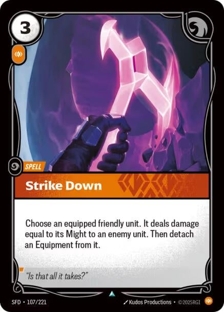 Image for Strike Down (107/221) (SPF) - Riftbound: League of Legends Trading Card Game