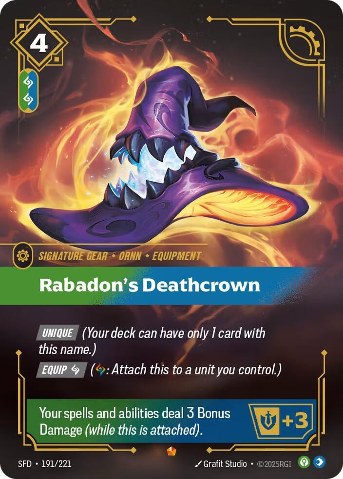 Image for Rabadon's Deathcrown (191/221) (SPF) - Riftbound: League of Legends Trading Card Game