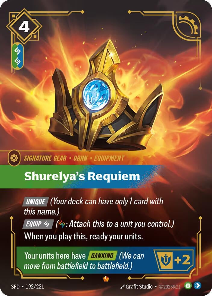 Image for Shurelya's Requiem (192/221) (SPF) - Riftbound: League of Legends Trading Card Game