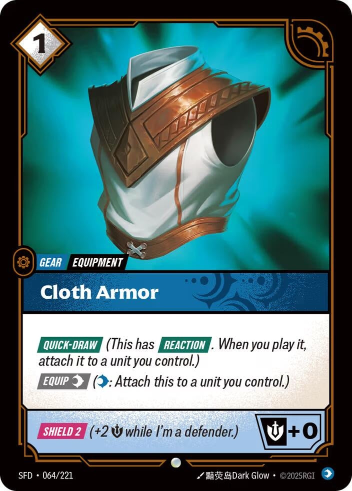 Image for Cloth Armor (064/221) (SPF) - Riftbound: League of Legends Trading Card Game