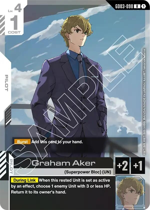 Image for Graham Aker (GD03-098) (GD03) - Gundam Card Game