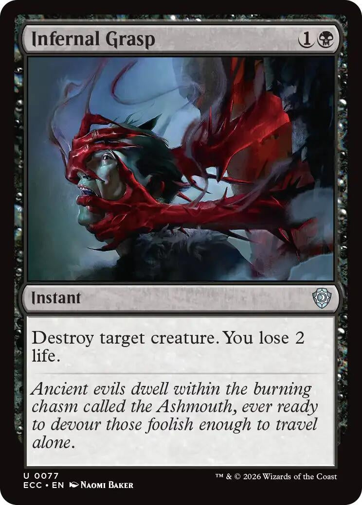 Image for Infernal Grasp (77) (ECC) - Magic: The Gathering