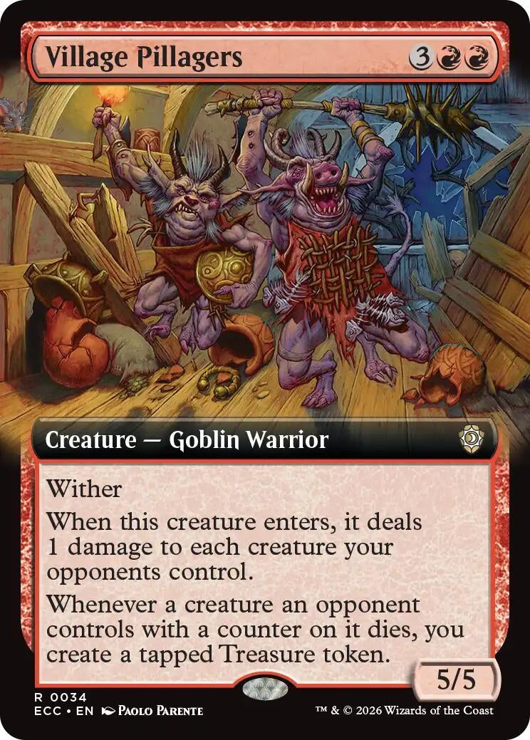 Image for Village Pillagers (Extended Art) (ECC) - Magic: The Gathering