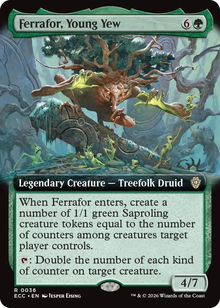 Image for Ferrafor, Young Yew (Extended Art) (ECC) - Magic: The Gathering
