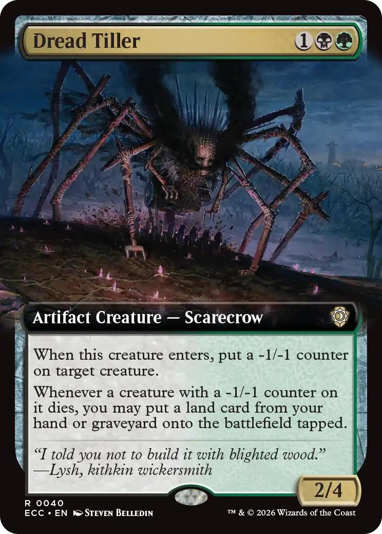 Image for Dread Tiller (Extended Art) (ECC) - Magic: The Gathering