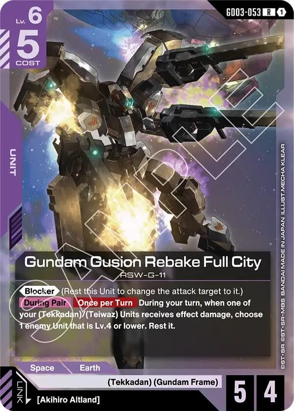 Image for Gundam Gusion Rebake Full City (GD03-053) (GD03) - Gundam Card Game