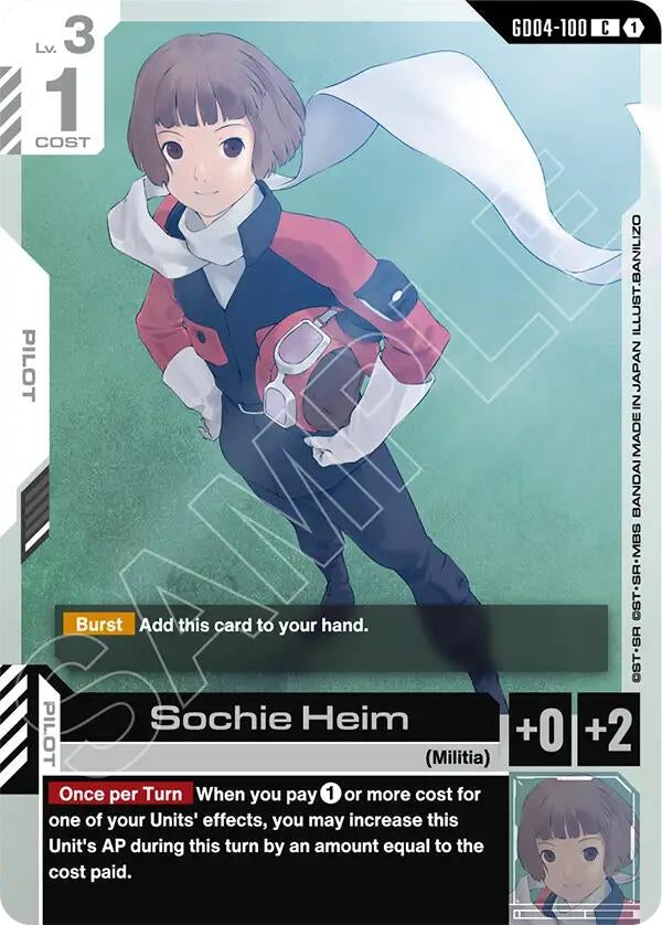 Image for Sochie Heim (GD04-100) (GD04) - Gundam Card Game