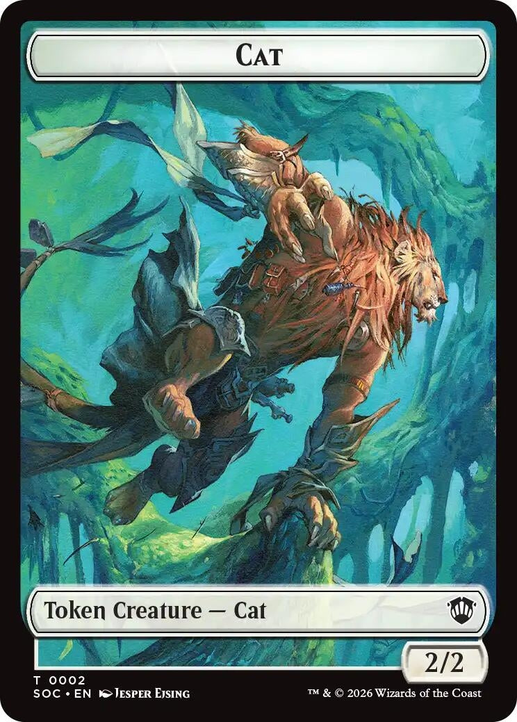 Image for Cat // Inkling (0022) Double-Sided Token (2 // 22) (SOC) - Magic: The Gathering