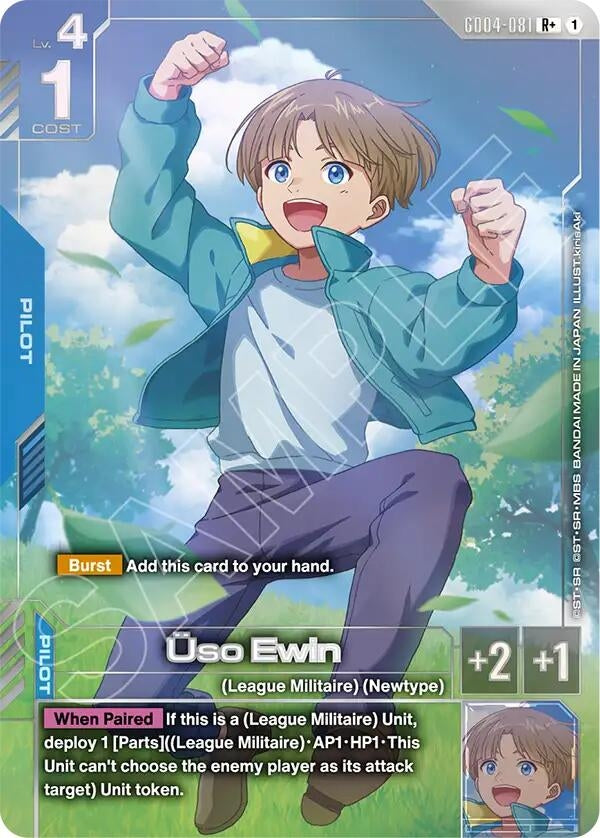 Image for Uso Ewin (R+) (GD04-081) (GD04) - Gundam Card Game