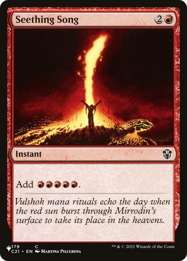 Image for Seething Song (C21) (179) (LIST) - Magic: The Gathering