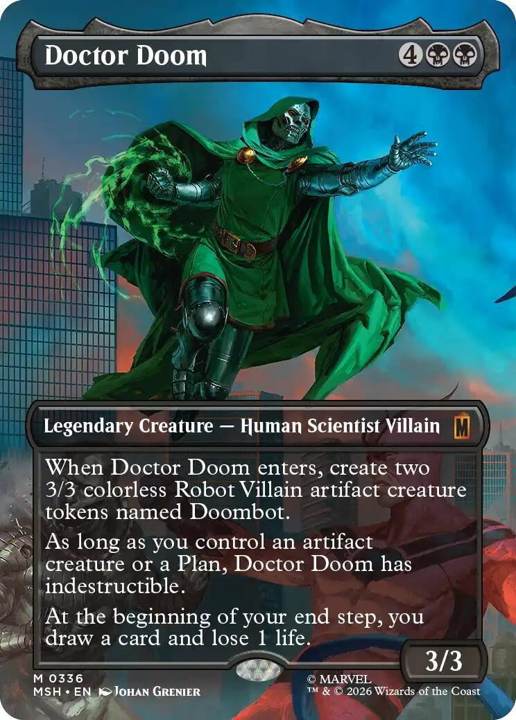 Image for Doctor Doom (Borderless) (336) (336) (MSH) - Magic: The Gathering