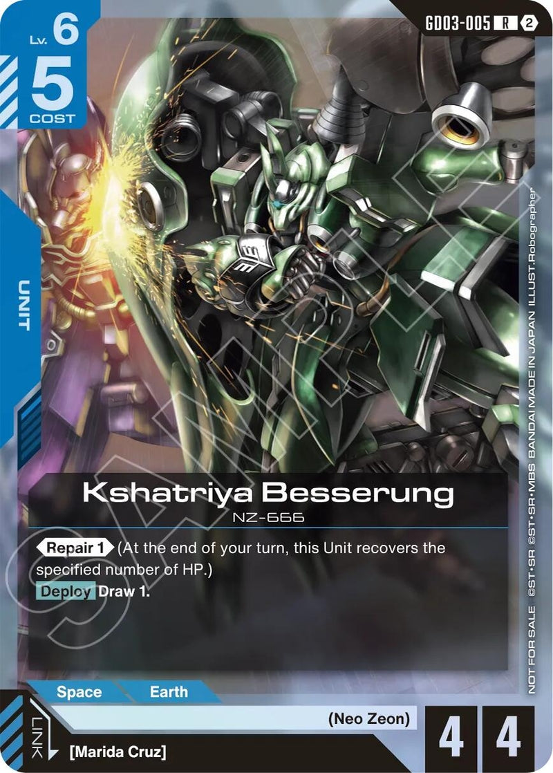 Image for Kshatriya Besserung (Store Tournament Participation Pack 05) (GD03-005) (GCG-PR) - Gundam Card Game