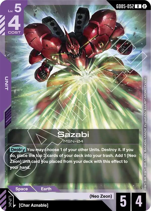 Image for Sazabi (GD05-052) (GD05-052) (GD05) - Gundam Card Game