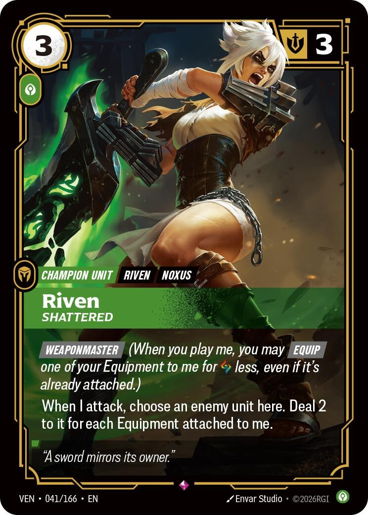 Image for Riven - Shattered (041/166) (VEN) - Riftbound: League of Legends Trading Card Game