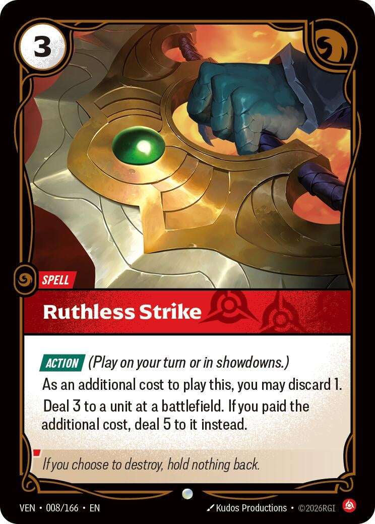 Image for Ruthless Strike (008/166) (VEN) - Riftbound: League of Legends Trading Card Game