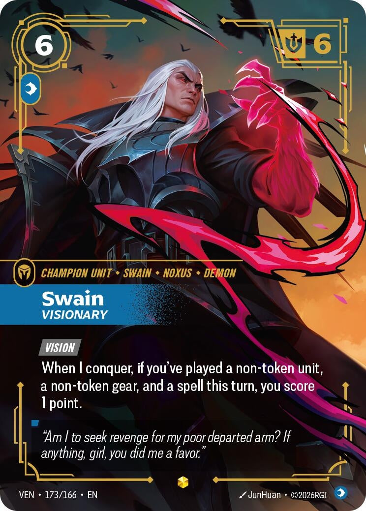 Image for Swain - Visionary (Overnumbered) (173/166) (VEN) - Riftbound: League of Legends Trading Card Game