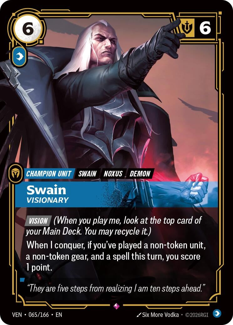 Image for Swain - Visionary (065/166) (VEN) - Riftbound: League of Legends Trading Card Game