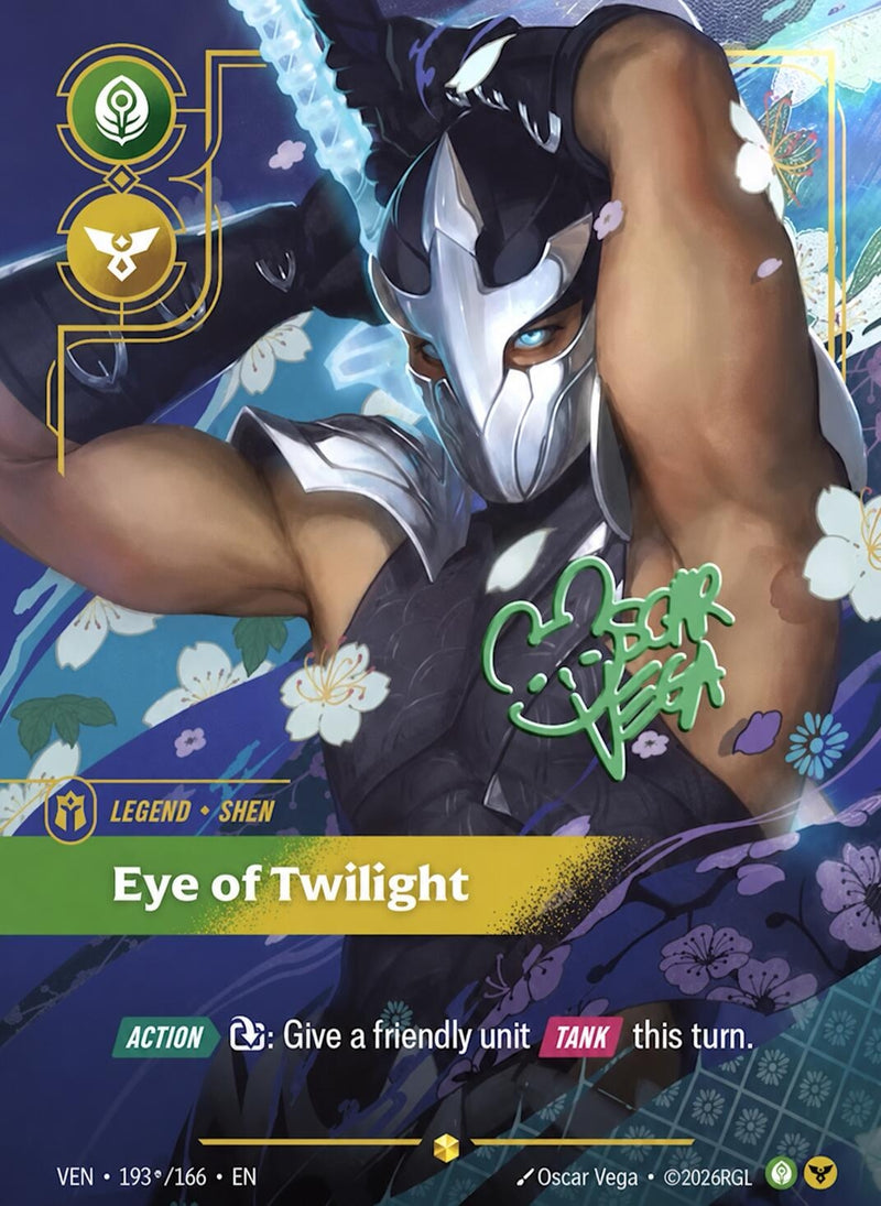 Image for Shen - Eye of Twilight (Signature) (193*/166) (VEN) - Riftbound: League of Legends Trading Card Game