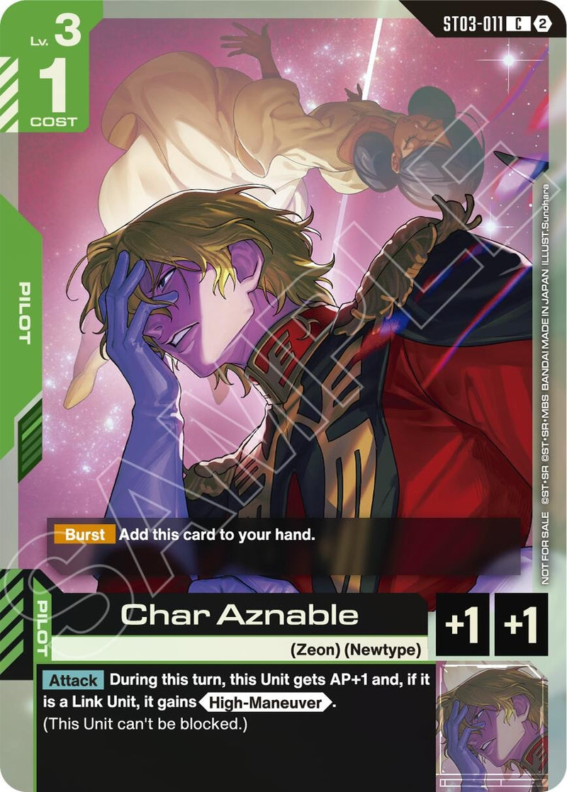 Image for Char Aznable (World Championship Regionals 26-27 Season 2) (ST03-011) (GCG-PR) - Gundam Card Game