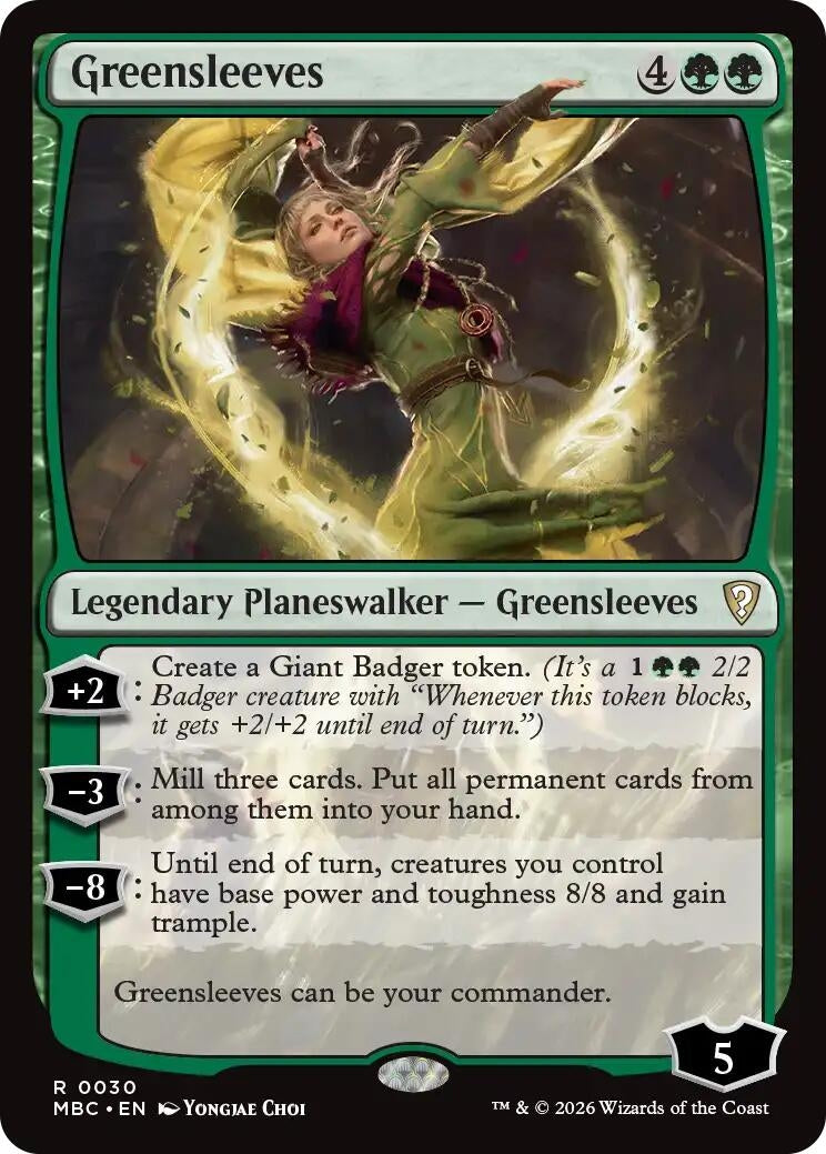 Image for Greensleeves (30) (MBC) - Magic: The Gathering