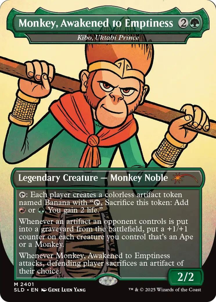 Image for Monkey, Awakened to Emptiness - Kibo, Uktabi Prince (2401) (SLD) - Magic: The Gathering
