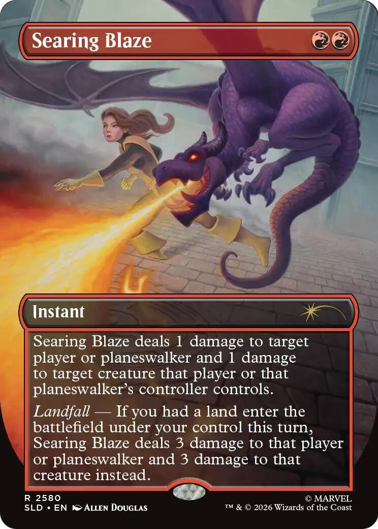 Image for Searing Blaze (2580) (SLD) - Magic: The Gathering
